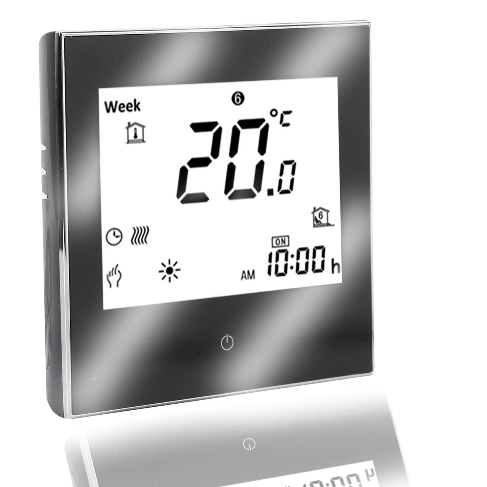 Touchscreen Programmable, LCD Touch Screen Temperature Controller with Voice Control,Thermostat Heating Room Thermostat, 3A AC110‑230V