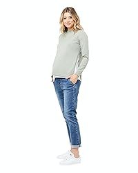Ripe Maternity Denim Jogger with Drawcord in Blue