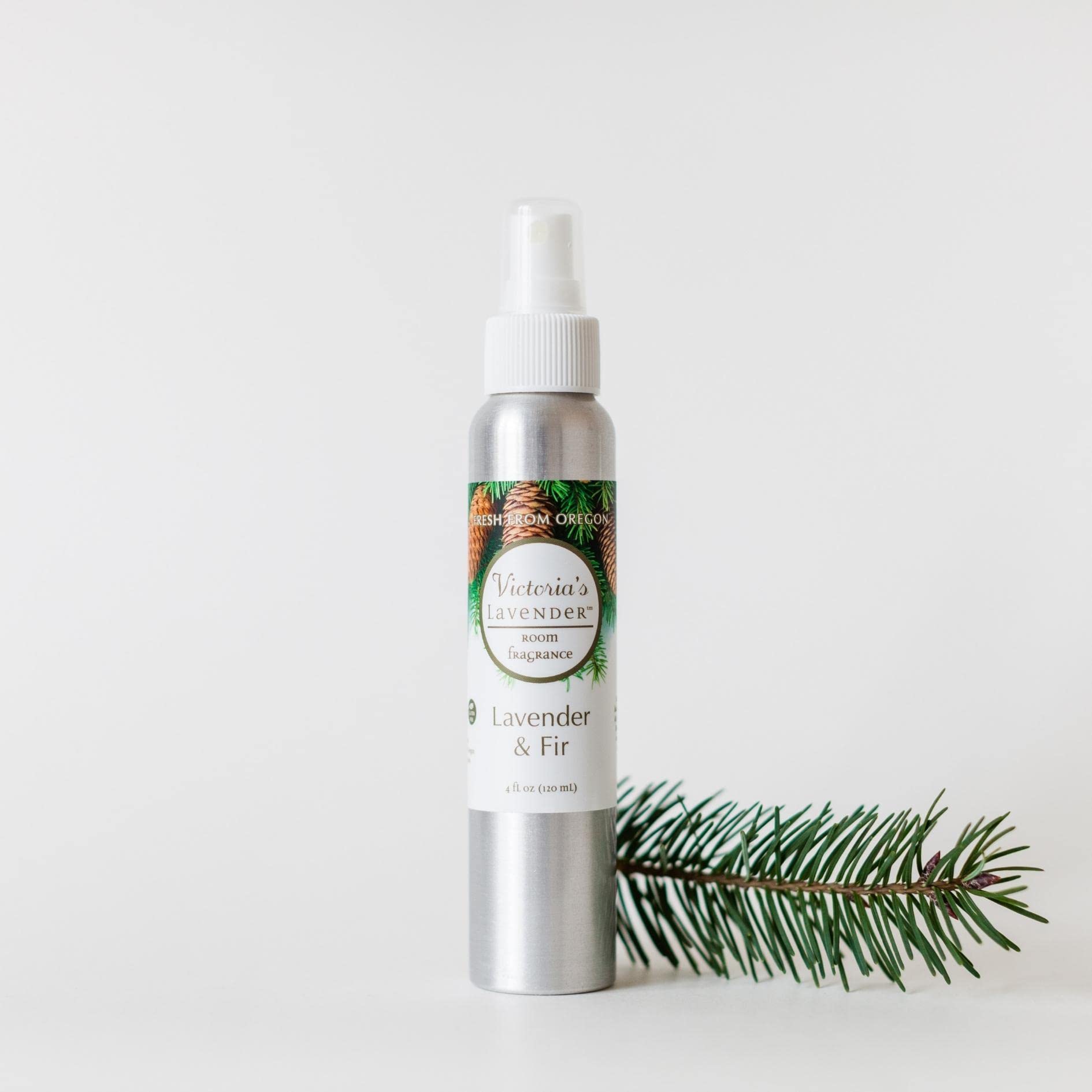 Victoria's Lavender Room Spray, All Natural Home Atmosphere Essential Oil Concentrated Room Spray Air Freshener, Bathroom Odor Eliminator, Luxury Spray Made in the USA, Lavender & Fir - 1 Pk (4 Fl Oz)