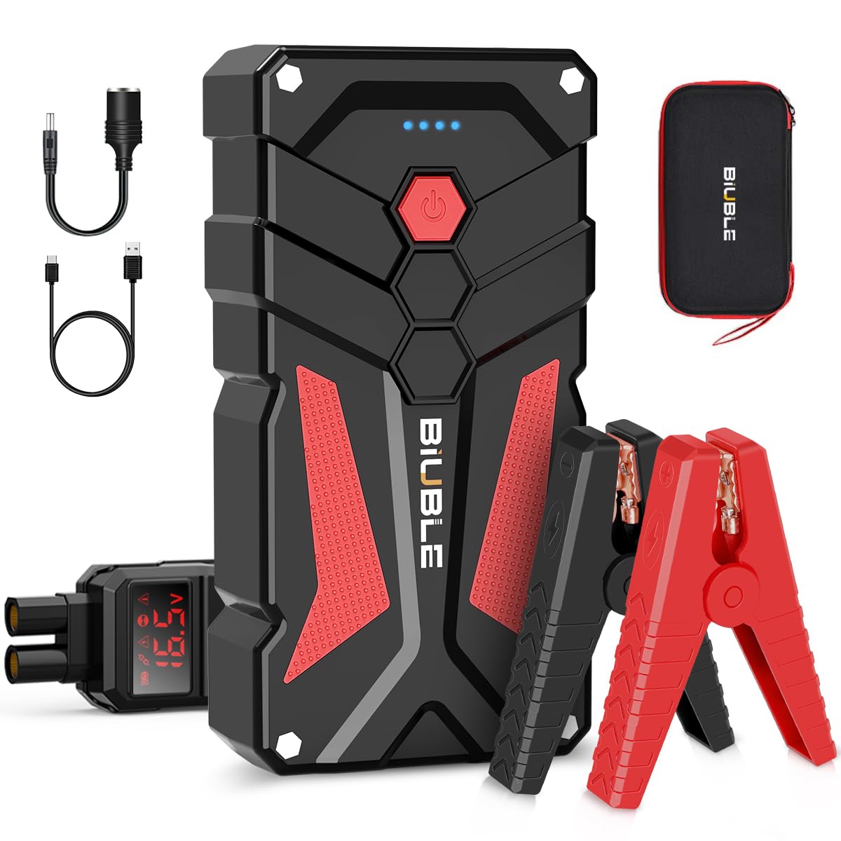 BIUBLE Car Battery Starter, 7000A Peak 12V Car Auto Jump Starter Power Pack with USB Quick Charge 3.0 (Up to 10L Gas or 8.0L Diesel Engine) Image