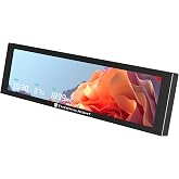 Thermalright Trofeo Vision 9.16 LCD Black, 9.16-inch Full-Color LCD Magnetic Display Screen, 1920x480 Resolution, Easy to Install,Master CPU/GPU Temperature(Black)