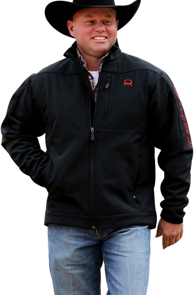 Cinch Men's Bonded Softshell Jacket, Black/Red, Medium: Amazon.ca: Clothing & Accessories