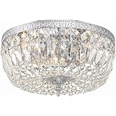 Crystorama 714-CH-CL-MWP, Richmond Round Crystal Flush Mount Lighting, 3 Light, 180 Watts, Chrome