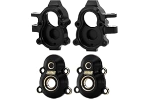 INJORA 42g Black Coating Brass Steering Knuckle and Front Outer Portal Housing for 1/18 RC Crawler Redcat Ascent-18 RC Upgrade Part