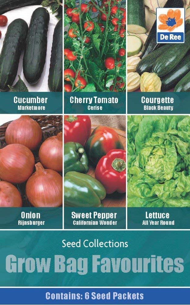 Vegetables Seed Collections 6 in 1 pack Grow Bag Favourites Buy