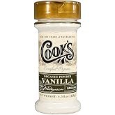 Cook's Organic Vanilla Powder for Baking, Powdered Vanilla Extract, 4.5 oz | Alcohol-free flavoring; all natural, vegan &amp; kosher; CCOF certified