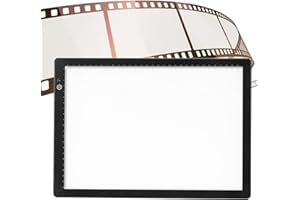 Slide Viewer Light Box, Ultra Thin USB Powered Light Scanner for Slide Negative Film Scanning, Light Box Scanner with 3 Adjus