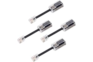 4pcs Telephone Cord Detangler, Anti-Tangle Telephone Line Swivel 360° Rotating Landline Phone Handset Cord Untangler for Home