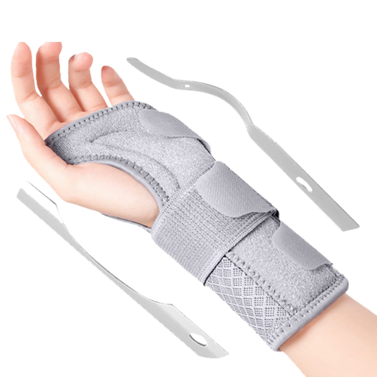 Carpal Tunnel Wrist Support Brace With Metal Splints Stabilizer, Breathable Wrist Splint Help Relieve Joint Pain, Arthritis, Tendonitis, Wrist Fractures/Sprain, Hand Support For Men Women (Left)