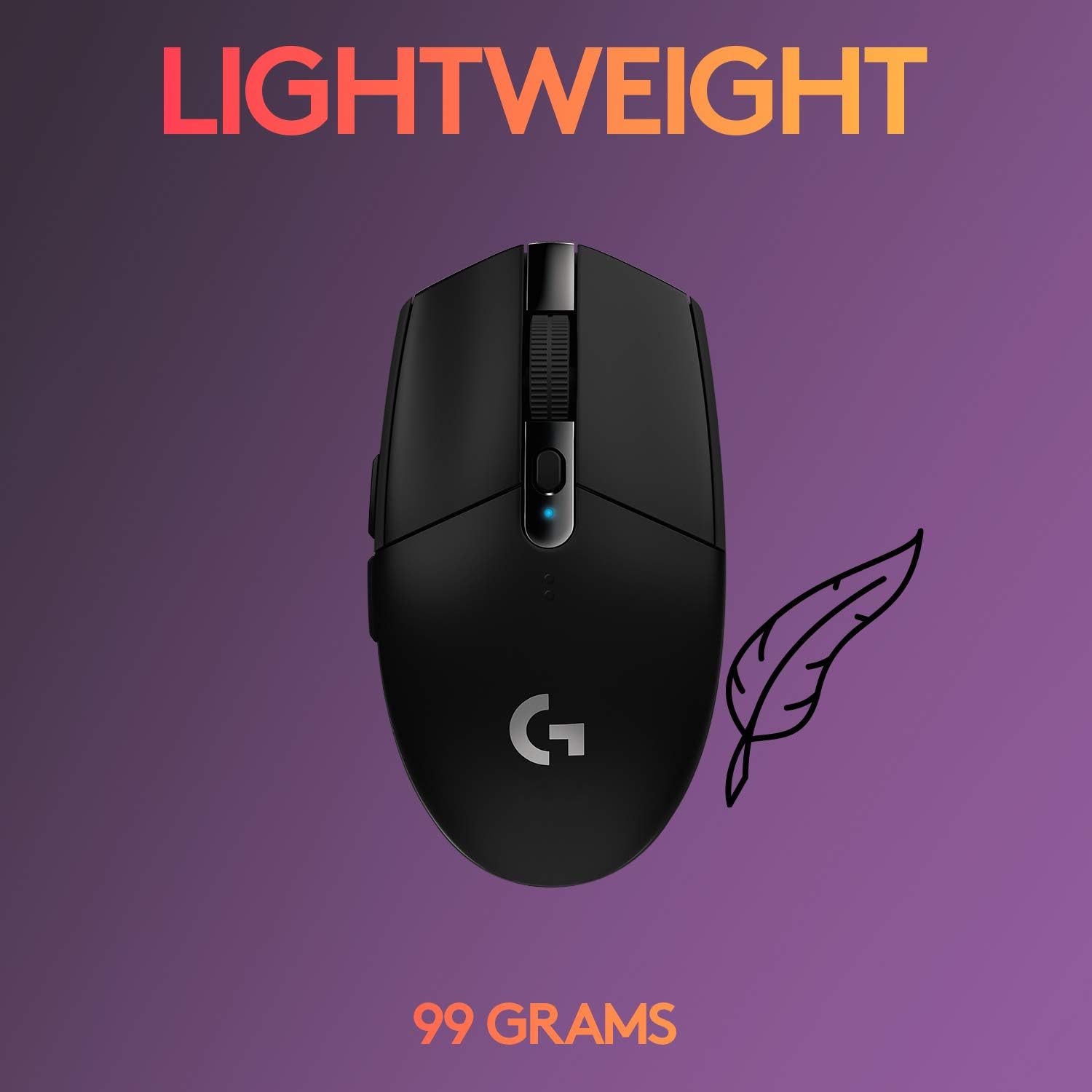 Logitech G305 LIGHSTPEED Wireless Gaming Mouse, Hero 12K Sensor, 12,000 DPI, Lightweight, 6 Programmable Buttons, 250h Battery Life, On-Board Memory, PC/Mac - Black: Computers & Accessories
