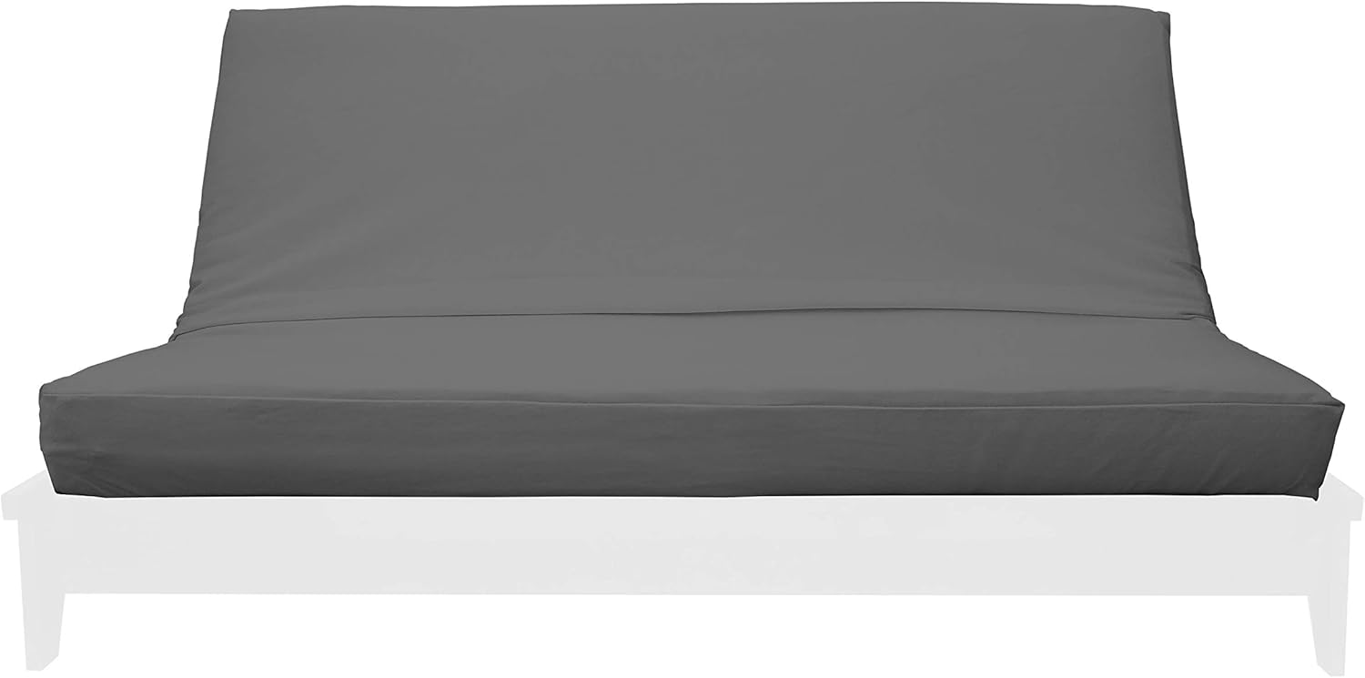 Amazon Com Premium Futon Cover W Zipper Premium Solid Collection Solid Gray Full Size 54 X 75 Replacement Futon Cover Only Mattress Not Included Home Kitchen