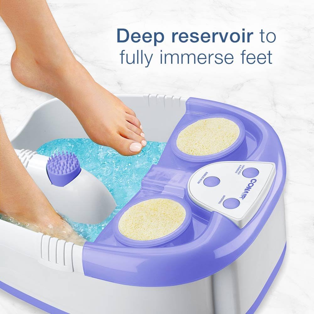 Conair Waterfall Pedicure Foot Spa with Lights, Bubbles, Massage Rollers : Beauty