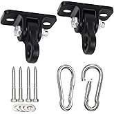Playground Swing Hangers - Heavy Duty Metal Swing Hooks, Weather-Resistant Outdoor Hanging Hardware for Swing Sets, Trees, Porches, 2 Pack