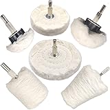 Tworider 6 pcs Buffing Wheel for Drill,Buffing Pad Polishing Wheel Kits,Wheel Shaped Polishing Tool for Metal Aluminum,Stainl