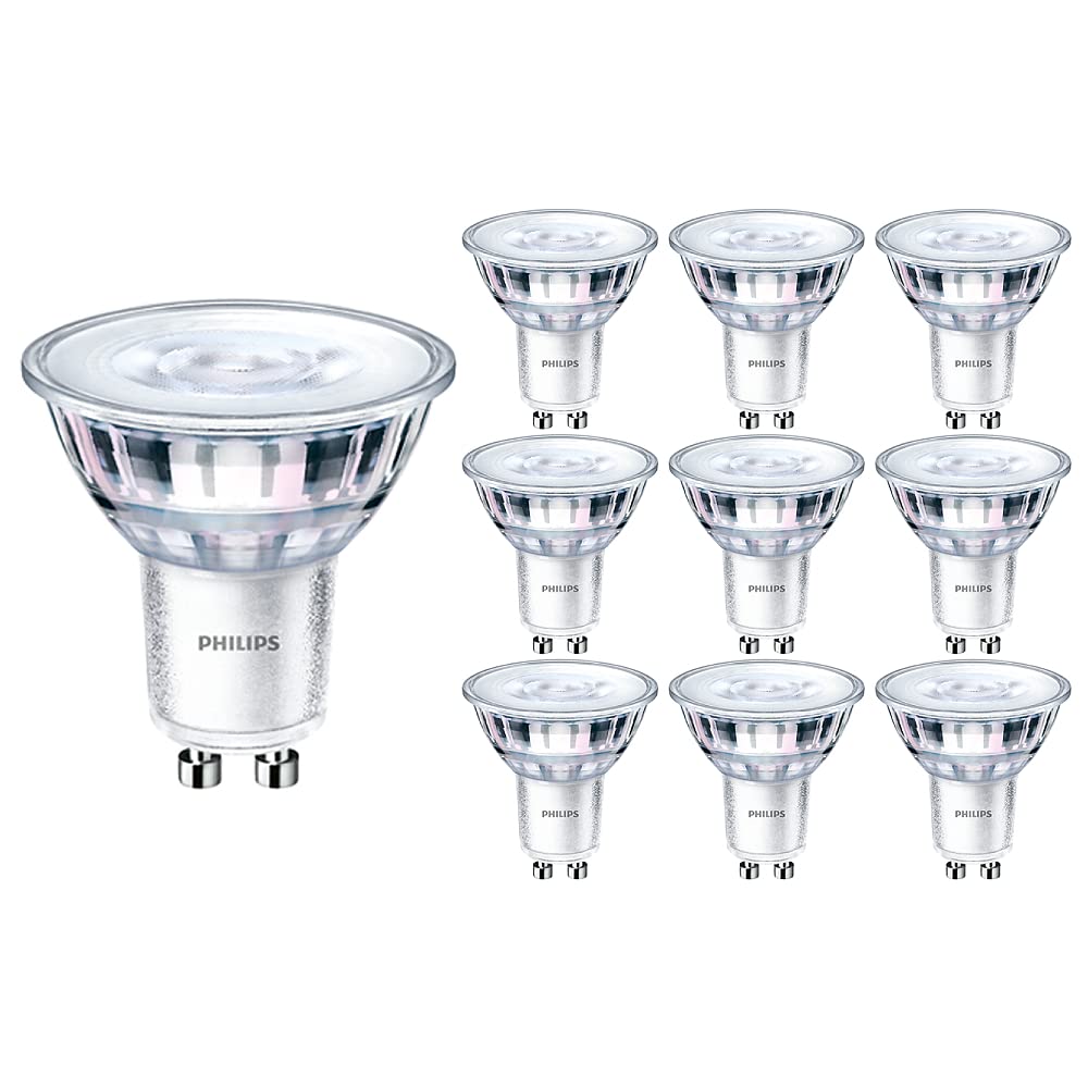Pack of 10 x Philips Corepro LED 3.5W (35W) GU10, Bulb, 2700K Warm White, 36 Degree, Non Dimmable, UK