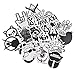 Evinis 60 Pcs Random Music Film Vinyl Skateboard Guitar Travel Case Sticker Lot Pack Decals