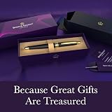 Bond & Regent Gloss Black and 24 Karat Gold Rollerball Pen Luxury Gift view 3