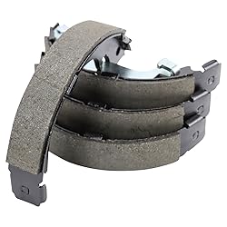 TRQ Rear Parking Brake Shoe Set Compatible with