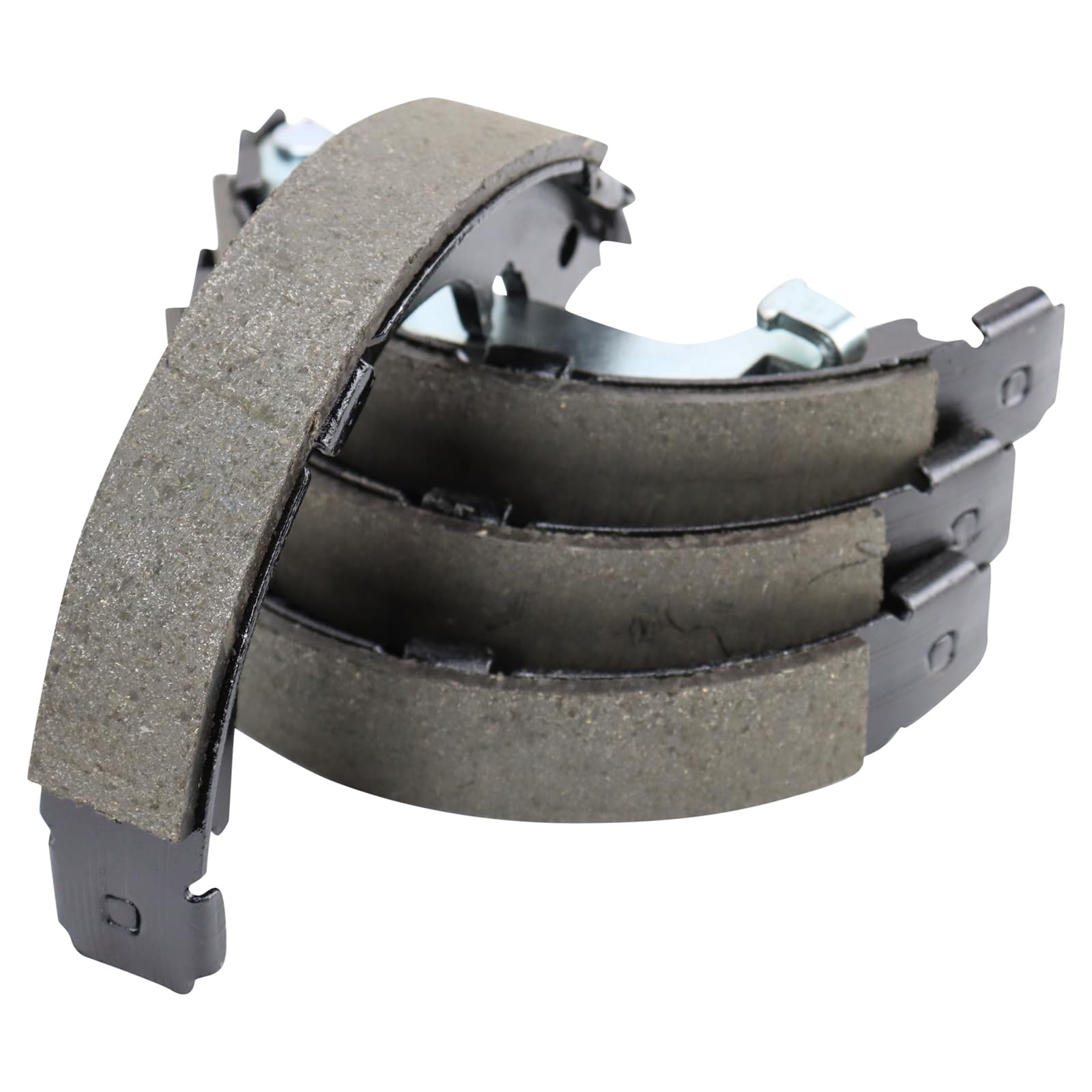 TRQ Rear Parking Brake Shoe Set Compatible with