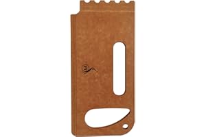 Outset Verde Wooden Grill Scraper, Dual Handle Grate Cleaner with Grooves