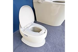 711tek Toddlers Potty Training Toilet - Large and More Sturdy Upgraded Potty Chair & Detachable Potty Seat with Flushing Sound,Non-slip Grip,Splash Guard for Boys & Girls Ages 1-3(White)