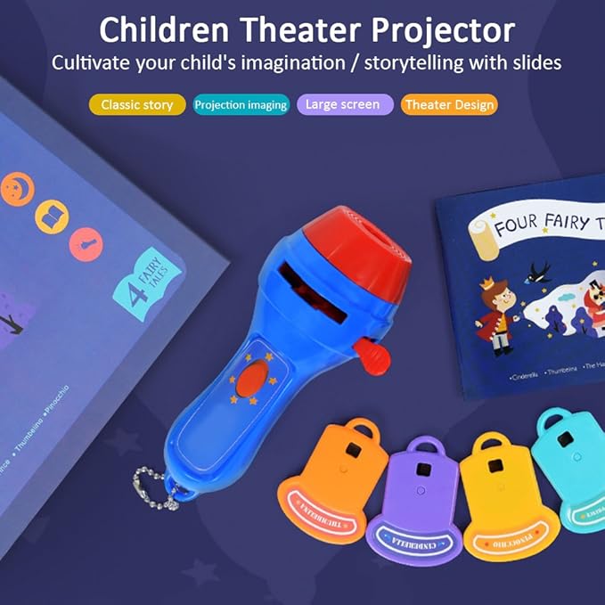 Linternas Proyector para niños Libro de cuentos Antorcha Noche Luz ...