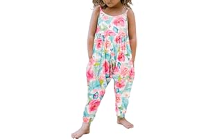 Yousie Toddler Girls Kids Jumpsuit One Piece Floral Dinosaur Playsuit Strap Romper Summer Outfits Clothes
