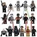 Star Wars Figures | Set of 16 Star Wars Minifigures | The Fearless Rebels VS Galactic Empire Characters| Obi-Wan Kenobi. Luke Skywalker, Han Solo, Chewbacca, R2-D2, Darth Vader, Storm Trooper,Sith...
