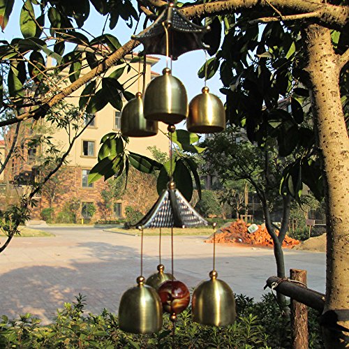 Sun Cling Great Sound Bronze Color Temple Bells Wind Chimes Windchimes