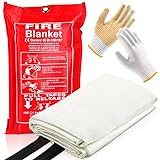 GHTOOW Fire Blanket - Fiberglass Lightweight Fire
