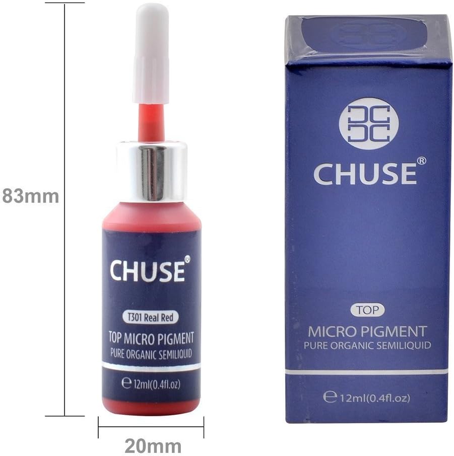 CHUSE PMU Lip Pigments 0.4oz/12ml (T301 Real Red), 12 ml (Pack of 1) - Image 3
