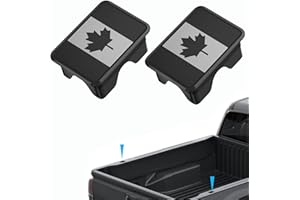 Canadian Flag Ram Stake Pocket Covers, Rear Truck Bed Rail Stake Pocket Cover Compatible with 2019 2020 2021 2022 2023 2024 2