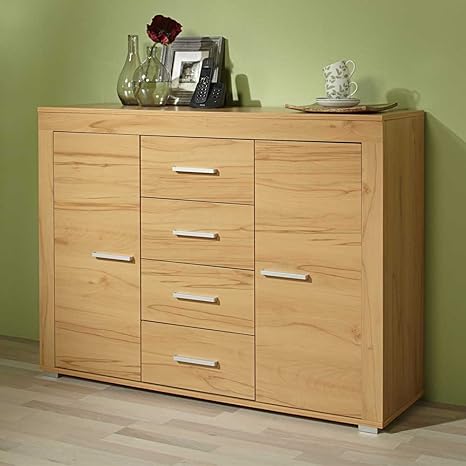 Pharao24 Esszimmer Sideboard in Kernbuche Dekor 120 cm breit
