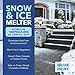 Blue Heat Snow and Ice Melt - 12 Pound Easy Pour Jug - Industrial Grade Heat Generating Rock Salt Pellets - Calcium Chloride and Magnesium - Blue Tint - Concrete Safe - Works in -25° F