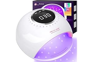 LOPSIC 82W UV Nail Lamp, 41 LED Beads Quick Curing UV Light for Gel Nails Dryer with Auto Sensor,3 Timers & LCD Display Professional UV Led Nail Lamp, Salon-Quality Gel Nail Polish Dryer for Home Parties
