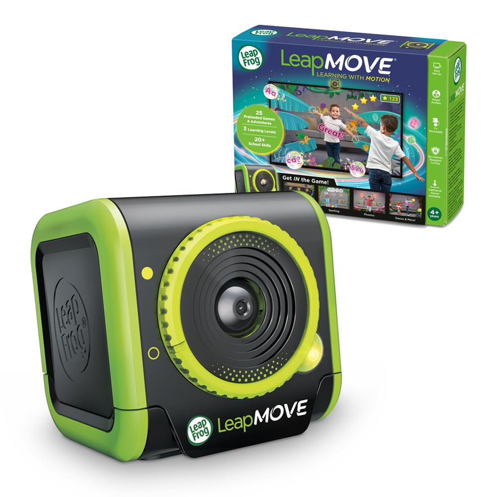 LeapFrog LeapMove, Educational Gaming Console, Motion-Based Learning, 25 Preloaded Games, For Ages 4-7 Years, English Version