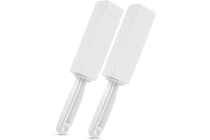 FALAMON 2 Pack Pumice Stone for Toilet Bowl Cleaning with Handle, Scouring Stick Remove Toilet Bowl Hard Water Rings, Calcium Buildup and Rust for Cleaning Toilet, Bathroom, Kitchen Sink, Grill (White)