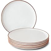 Mora Ceramic Dinner Plates Set of 6, 10 inch Dish Set - Microwave, Oven, and Dishwasher Safe, Scratch Resistant, Modern Rusti