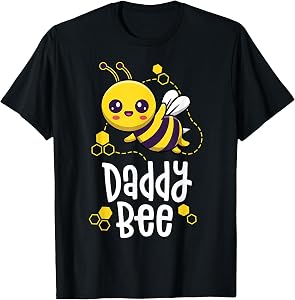 Family Bee Shirts Dad Daddy First Bee Day Outfit Birthday T-Shirt