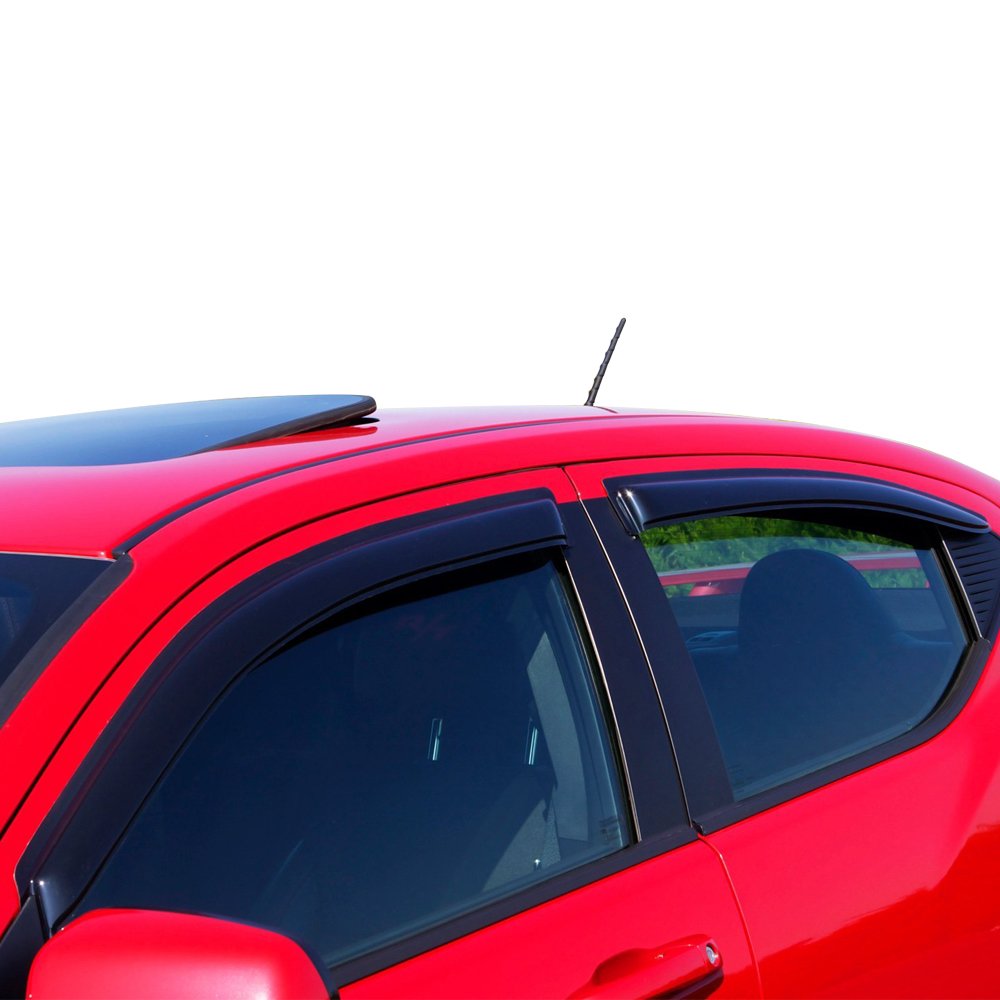 Window Visor Compatible With 2008-2014 Dodge Avenger, 4DR Window Visor Car Rain Window Shade Visor Dark Smoke 4PC Acrylic by IKON MOTORSPORTS, 2009 2010 2011 2012 2013