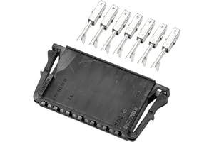 VekAuto 7 Pin Rear Tail Lights Connector Plug Kit Compatible for Mercedes-Benz C-Class W, Waterproof 3.5mm Series Plastic Black Female Wire Terminal Connector