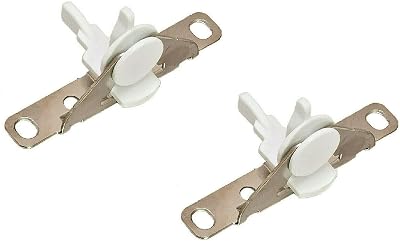 Hafele INDAUX Supra Metal Drawer Side Front Fixing Brackets White 1 Pair