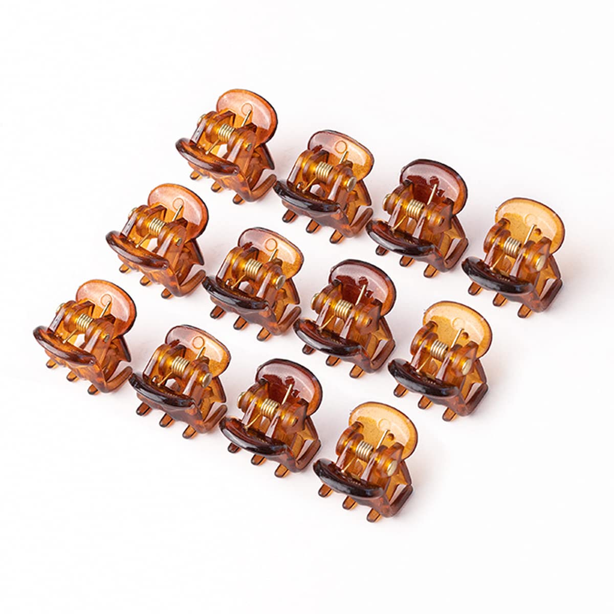 Mini Hair Clips - 24Pcs Small Hair Clips for Girls and Women with 1.5cm Small Non-Slip Plastic Hair Clips Mini Hair Clips for Girls and Women (Brown)
