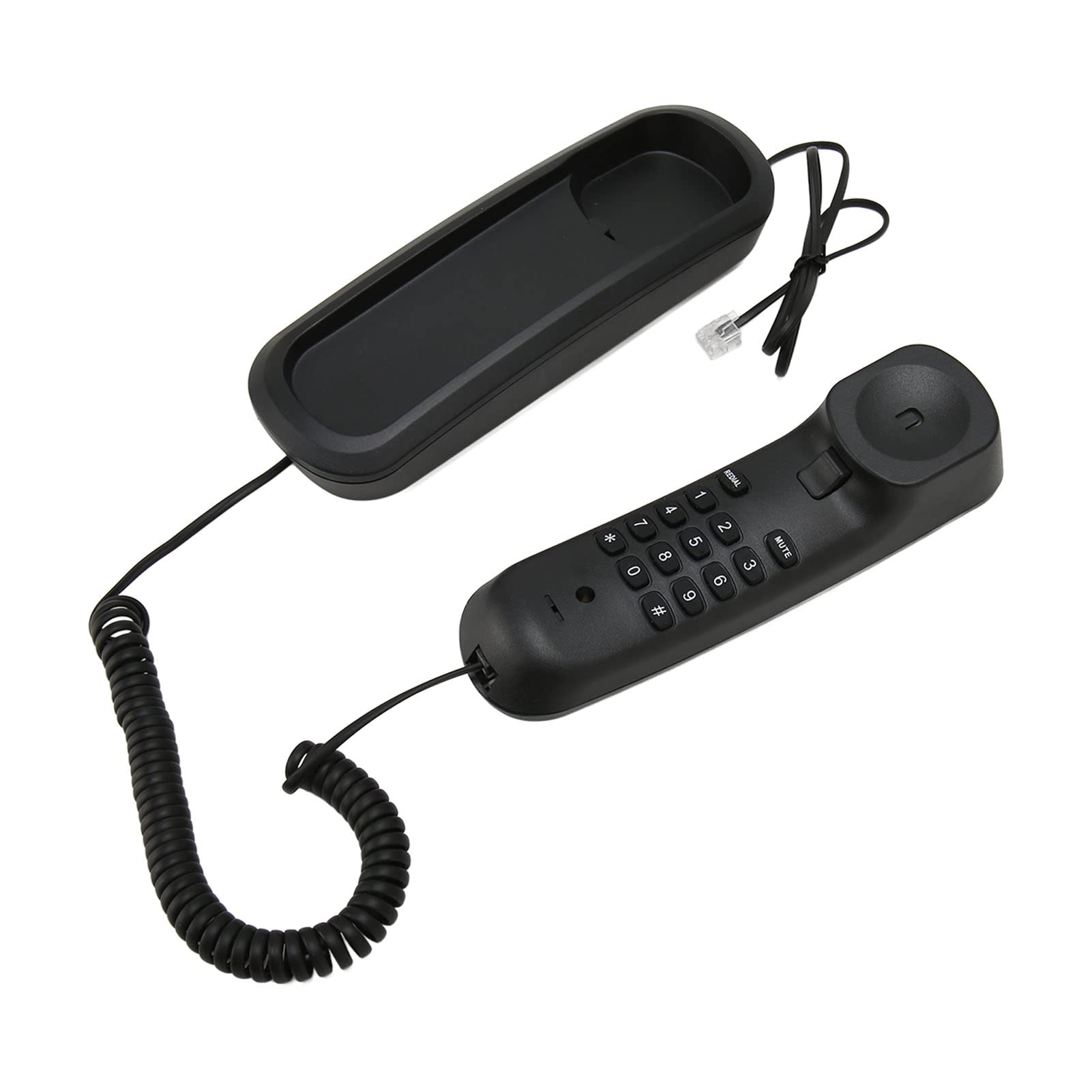 Old Style Wall Telephone, Landline Corded Telephone with Mute and Redial Function for Home Hotel School Office