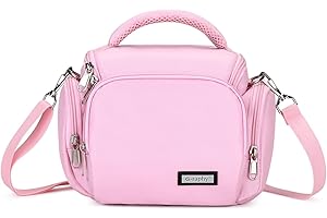 G-raphy Camera Bag DSLR SLR Messenger Bag Pink DSLR Bag with Removable Strap Photography Accessories for Women and Men