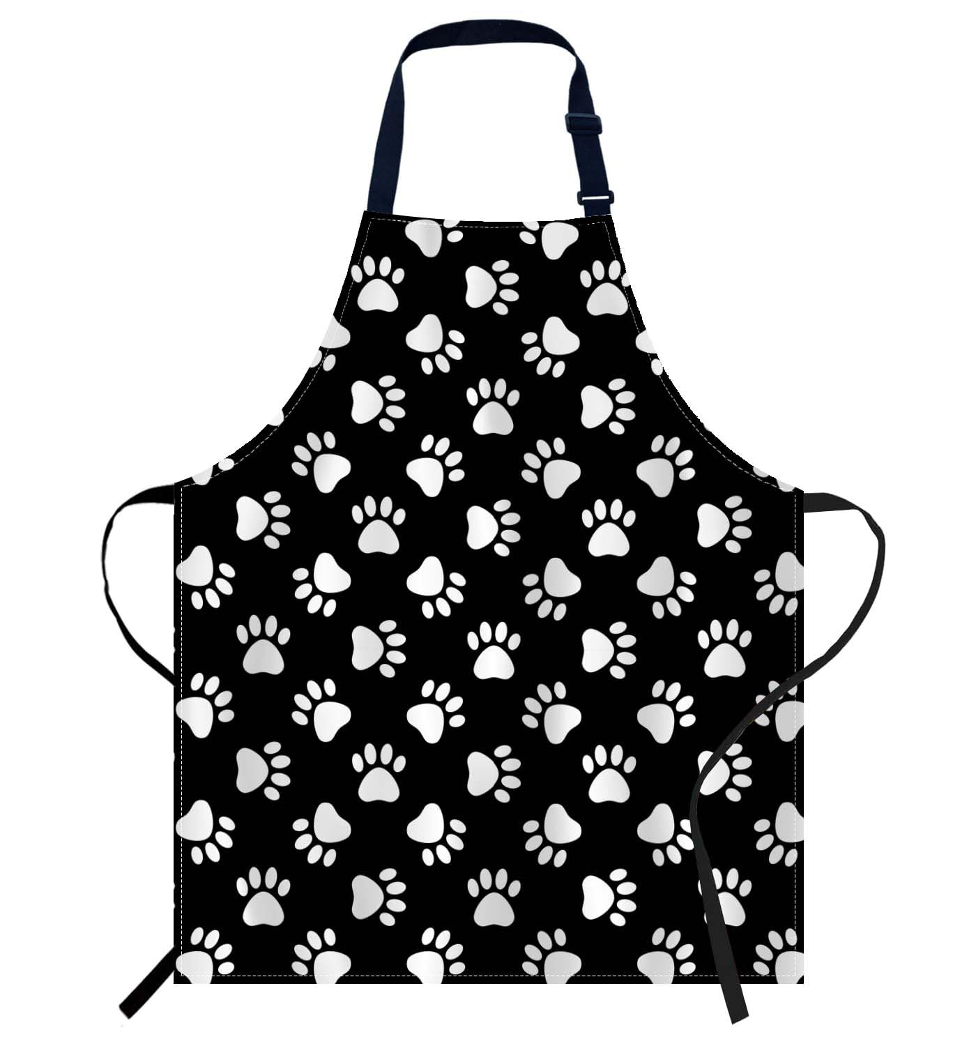 Smooffly Cute Animal Paws Apron Adjustable Apron Cooking Kitchen Chef Women Men Aprons for Home Kitchen, Restaurant, Coffee House, Baking Gardening BBQ