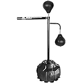 INNOLIFE Boxing Spinning Bar Punching Bags MMA Training, Home Gym Workout Equipment, Punching Bag with 2 Speed Ball for Adults and Youth