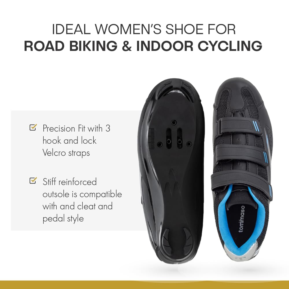 Tommaso Pista 100 Women's Cycling Shoes Dual Cleat Compatibility Spin