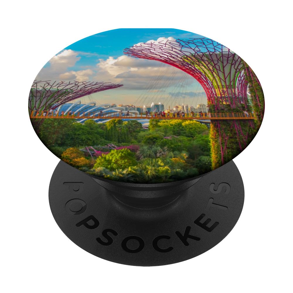 Singapore Travel Art - Singapore Souvenir Asia - Singaporean PopSockets Swappable PopGrip