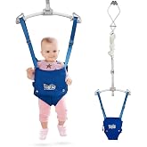FUNLIO Baby Door Jumper for 6-24 Months (with Door Clamp), Baby Jumper Doorway with Strong Spring &amp; Adjustable Strap, Portable Infant Baby Bouncer, Easy to Assemble, Bearing 40 Lbs, CPC &amp; CE Certified